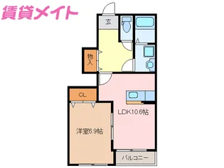 SUN PRESS C【1階】の間取り