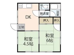 旭アパートB棟【2階】の間取り