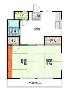 茨城県ひたちなか市はしかべ1【アパート】の間取り