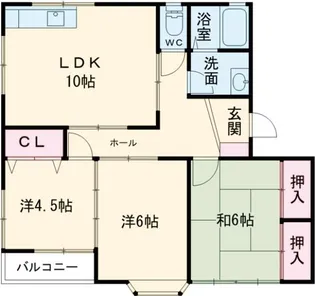 レジデンスせせらぎ【2階】の間取り