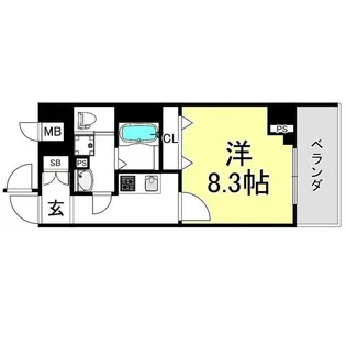 エグゼ天王寺II【5階】の間取り