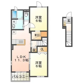 クレア II【2階】の間取り