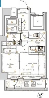 Log上野駅前【14階】の間取り