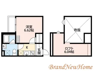 1Kの間取り画像