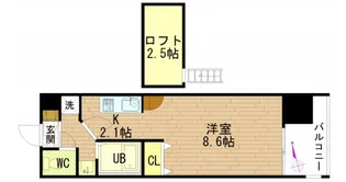 グラビスコート紙屋町【2階】の間取り