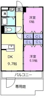サン・シャイン【1階】の間取り