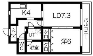ソレイユ岸【1階】の間取り