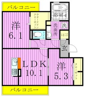 グランドゥール シャルマン【2階】の間取り