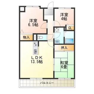 プラザハイツ二ツ屋E棟【2階】の間取り
