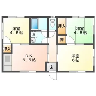 櫛野アパート【1階】の間取り
