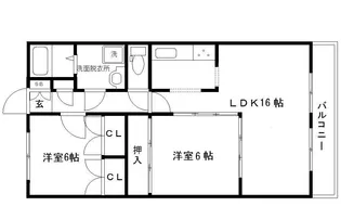 黒松クレスト【5階】の間取り