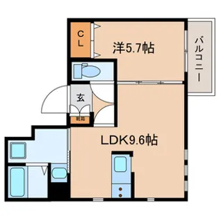 Mergrace戸越銀座【2階】の間取り