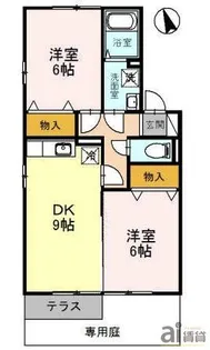 オークスハイムつきぢ【1階】の間取り