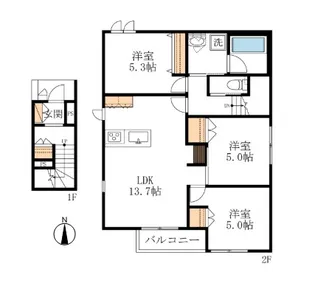 Maison Nakamurabashi【2階】の間取り