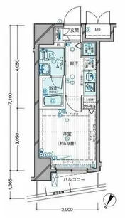 メインステージ目黒II【8階】の間取り