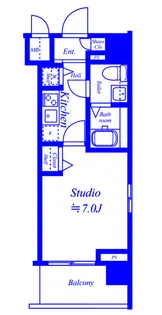 グランド・ガーラ横濱桜木町【11階】の間取り