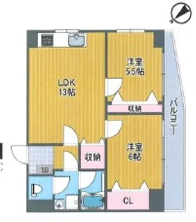 第5三和ビル【7階】の間取り