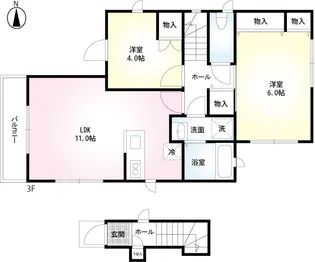 東京都荒川区西尾久7【アパート】の間取り