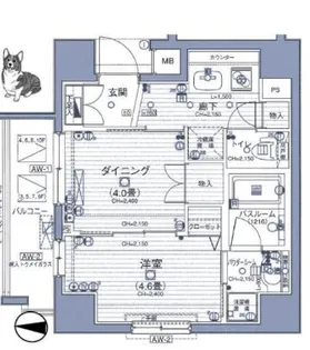 ヴェルディーク浅草【4階】の間取り