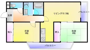 ハーモニアス北本町【7階】の間取り