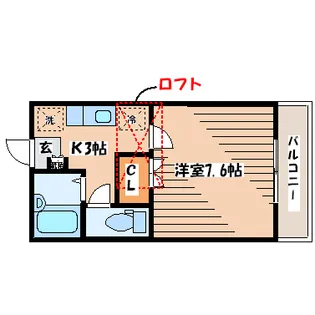 アビタシオン長町南【1階】の間取り