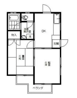 福島県南相馬市原町区橋本町2【アパート】の間取り