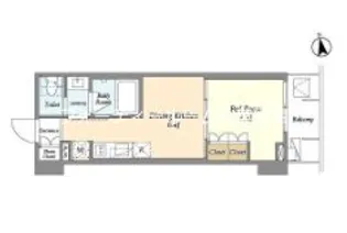 ジオエント浅草雷門【6階】の間取り