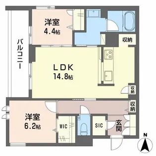 Avance東草深EAST【2階】の間取り