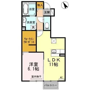 グランメール【1階】の間取り