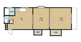 福島県郡山市桑野2【アパート】の間取り