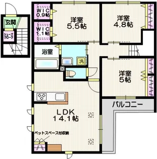 埼玉県さいたま市岩槻区美園東2【マンション】の間取り