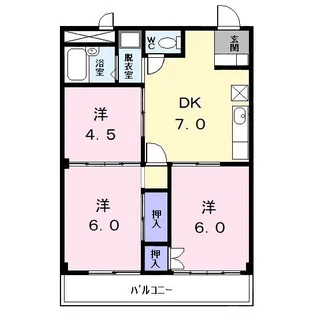 シティハイツ松下【2階】の間取り