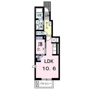 パークサイド・フジ【1階】の間取り