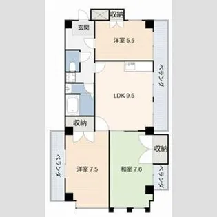 山田ビル【4階】の間取り
