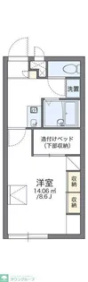 レオパレス新町【1階】の間取り
