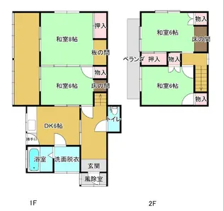 新潟県長岡市栖吉町【一戸建】の間取り