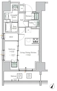 ONE ROOF RESIDENCE TAMACHI【6階】の間取り