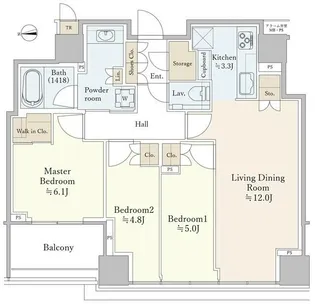 クラッシィタワー新宿御苑【10階】の間取り