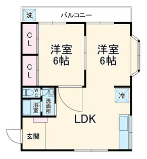 原コーポ【2階】の間取り