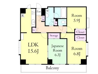 ジョイフル・スクエア【10階】の間取り