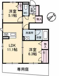 エクセルMII【1階】の間取り