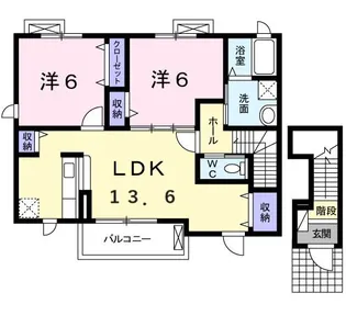 セレノ アルドーレ I【2階】の間取り