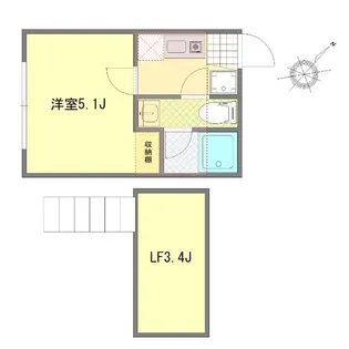 ビーコレクト富士見町1号棟【2階】の間取り