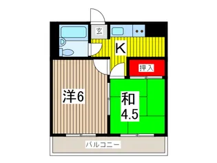 ウィスタリア塚越【3階】の間取り