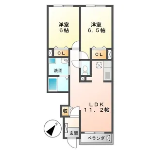 レジデンスブロッコリー D棟【1階】の間取り