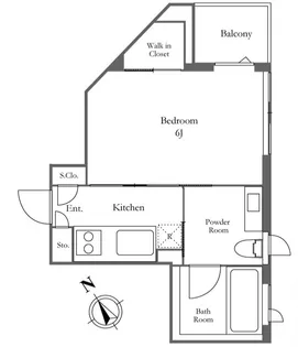 KDXレジデンス麻布仙台坂【4階】の間取り