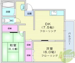 セジュール・カーム【2階】の間取り
