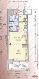 エステムコート心斎橋EASTIIラヴァンツァ【10階】の間取り