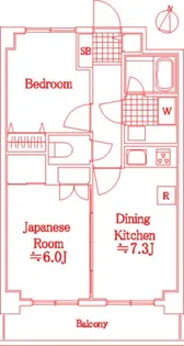 コスモ横浜大通公園【3階】の間取り