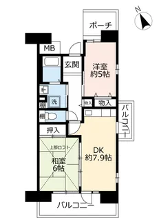 UR浜甲子園さくら街【10階】の間取り